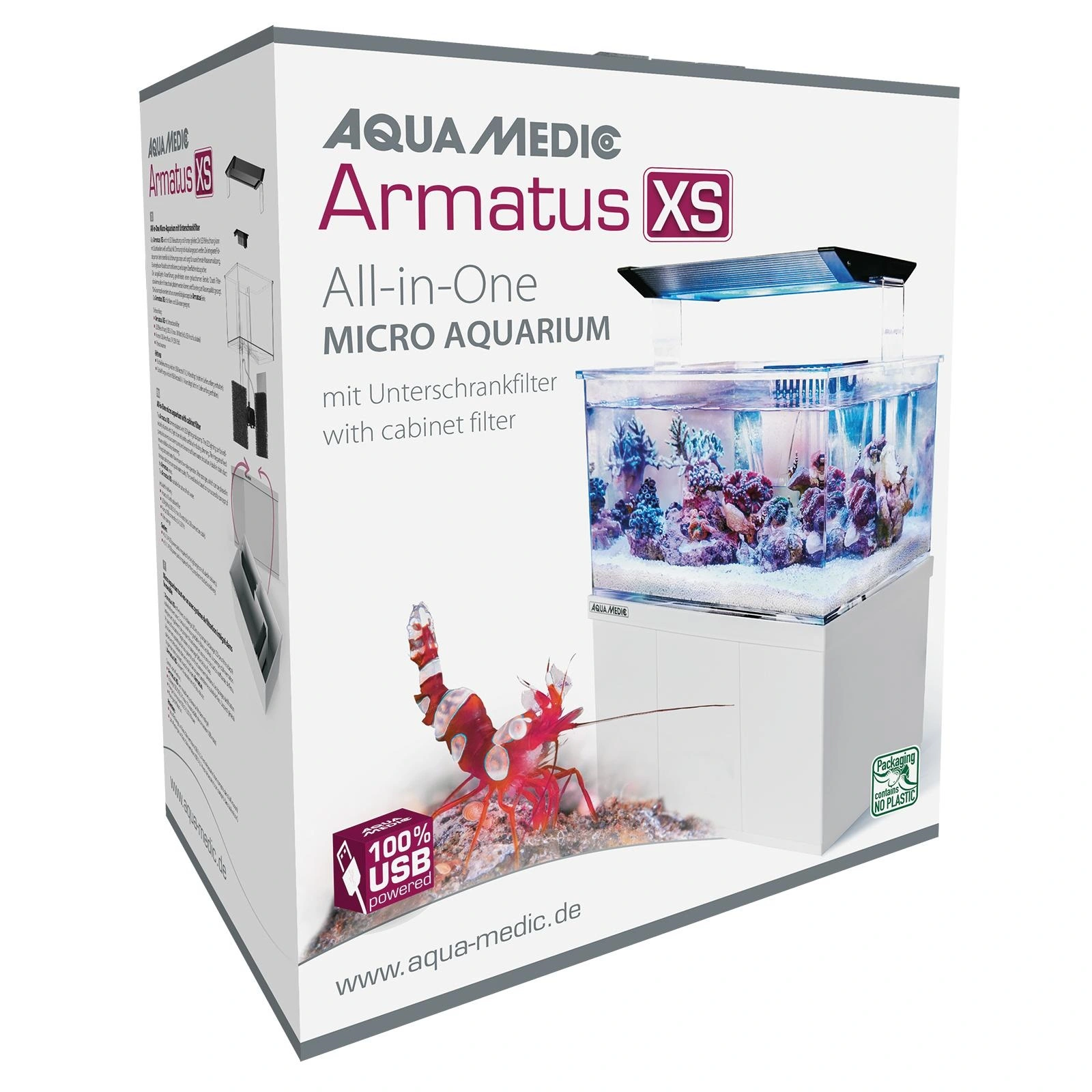Armatus XS Saltvandsakvarium med sump 4 Liter